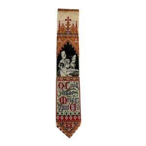 1880s T. Stevens Silk Bookmark O Lord Have Mercy Upon Us 12"